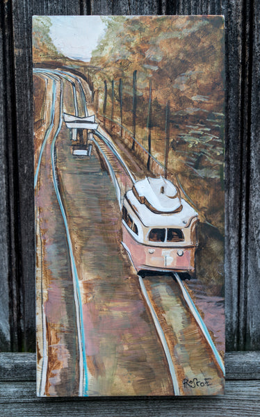 Tall Neponset Train original painting