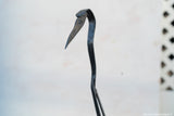 heron sculpture made of steel roscoe lamontagne