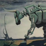 SOLD_ Artificial Bull - Original Oil Painting | Roscoe Lamontagne